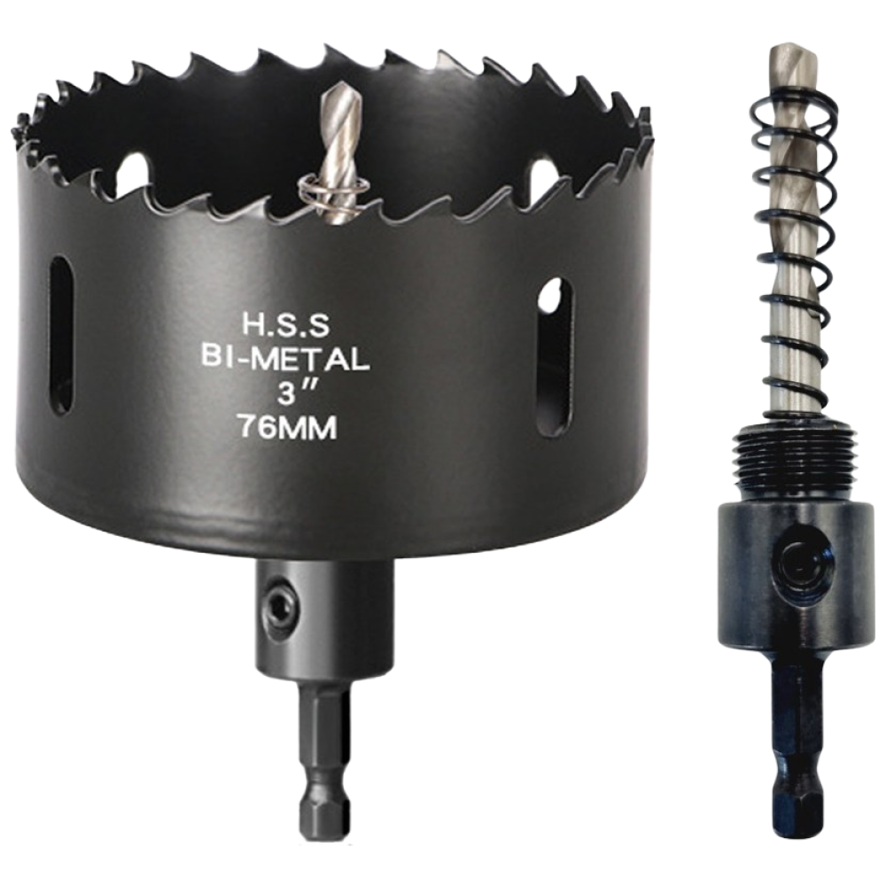 공구라면 ( 09RM ) 목공 PVC 철판 바이메탈 육각 홀쏘(22mm~76mm) 육각아바 2개 포함 16,900원