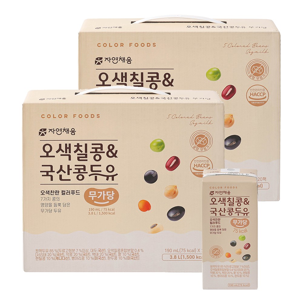 자연채움 오색칠콩 국산콩두유 무가당 23,800원