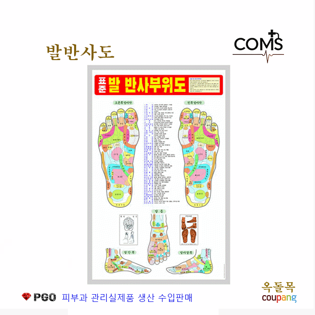 [옥돌목] 피지오 인체표준 경혈부위도 실사도 발반사부위도 발분포도 종합도 전면도 피부과 관리실제품 그래잇소모품 피부미용 (재질: 천) 15,000원