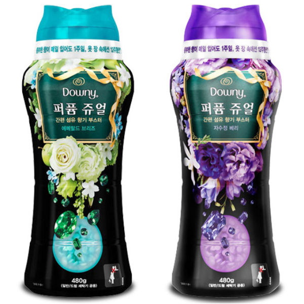 다우니 퍼퓸 쥬얼 에메랄드 브리즈+자수정 베리 향기지속제, 480g, 1세트 35,190원