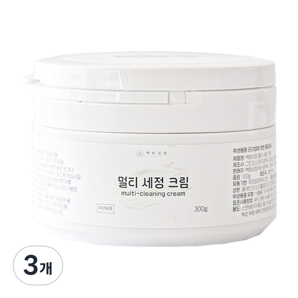 백화상점 스텐 연마 제거제 탄냄비 찌든때 기름때 제거 다목적 클리너, 3개, 300g 38,900원