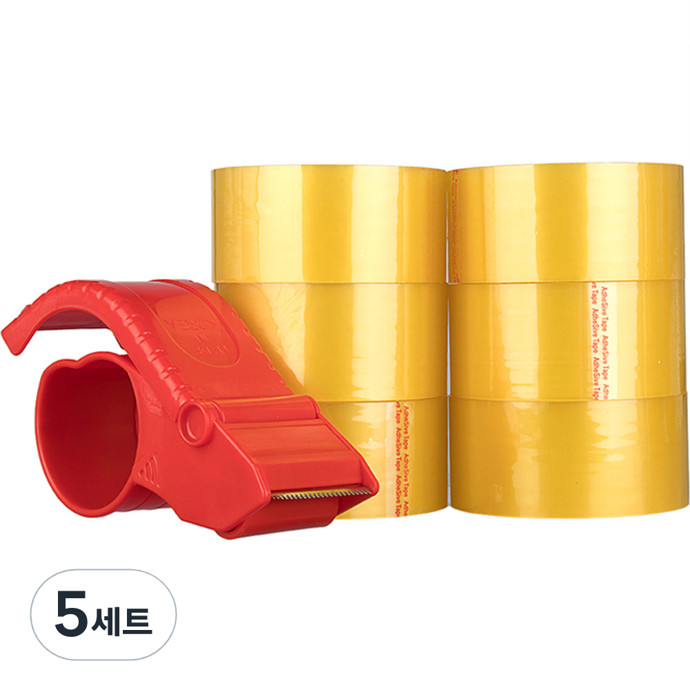 대박테이프 대박 투명 박스테이프 50m 6개 + 커터기 37,200원