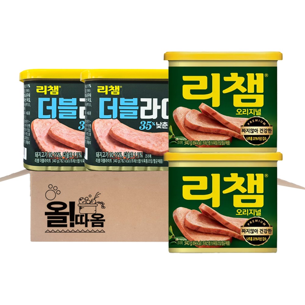 동원 리챔 340g 2종 4입 기획세트(오리지날 2개+더블라이트 2개) 17,980원