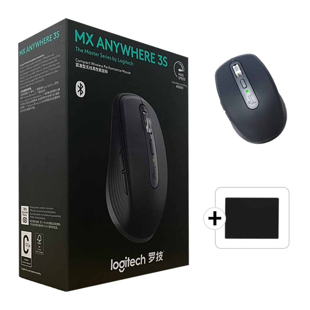 로지텍 MX ANYWHERE 3S 무선 마우스 블루투스 무소음 미니 아이패드 맥북 호환 병행 정품박스 + 스토리링크 마우스패드 105,900원