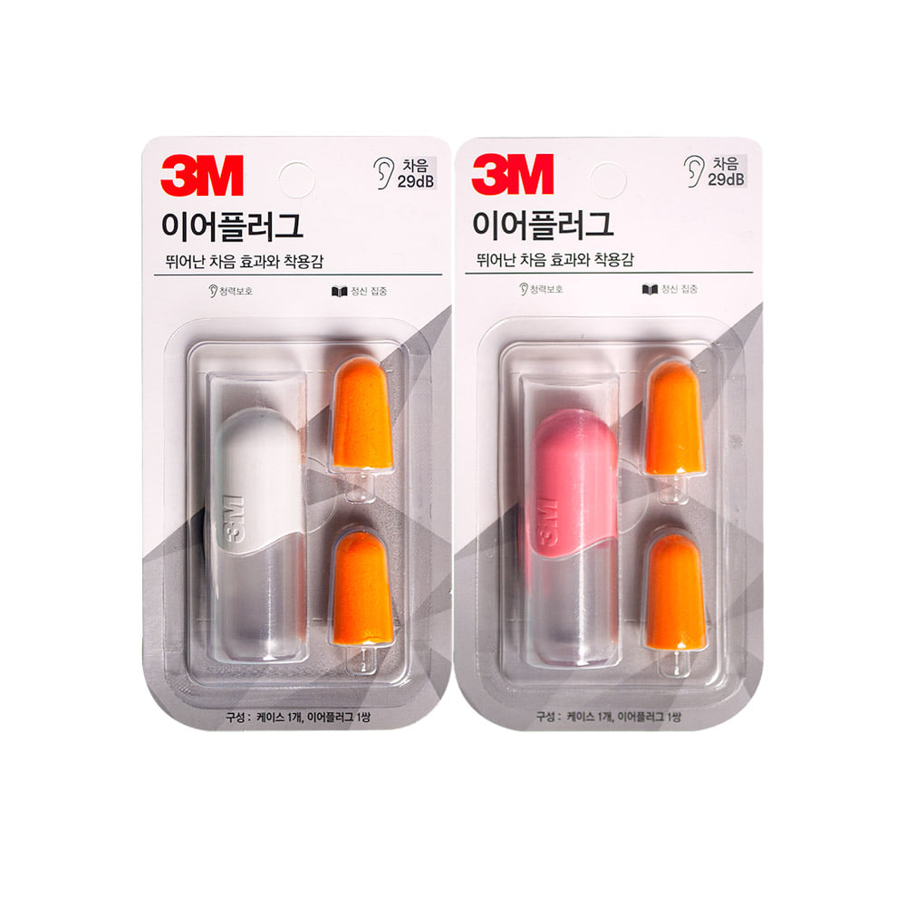3M 넥스케어 이어플러그 화이트/핑크 KE1100 1쌍 1,380원
