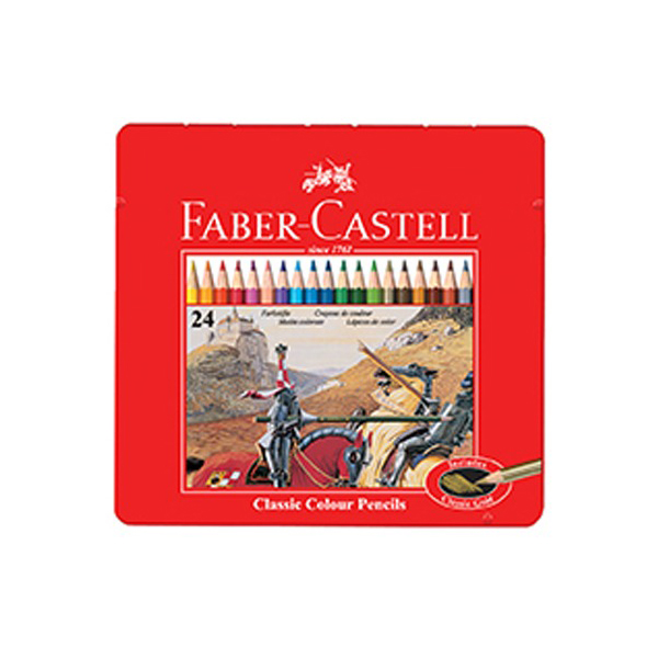 파버카스텔 유성색연필 24색 틴케이스 레드 14,500원
