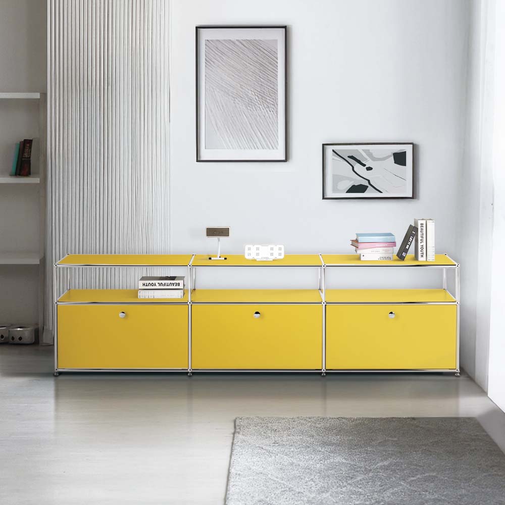 이가페 미드센츄리 모듈거실 트리오 3x2 플로어 수납장 본품 방문설치, 옐로우 840,000원