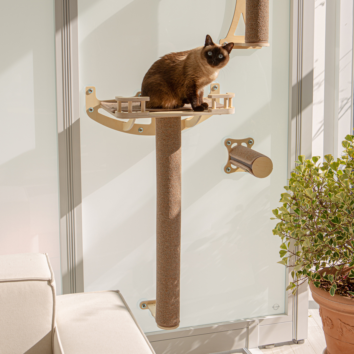 모넬로 고양이 원목 냥꿀 대형 캣워커 + 캣폴 85cm + 스크래쳐 2p 세트 GO23105 97,000원