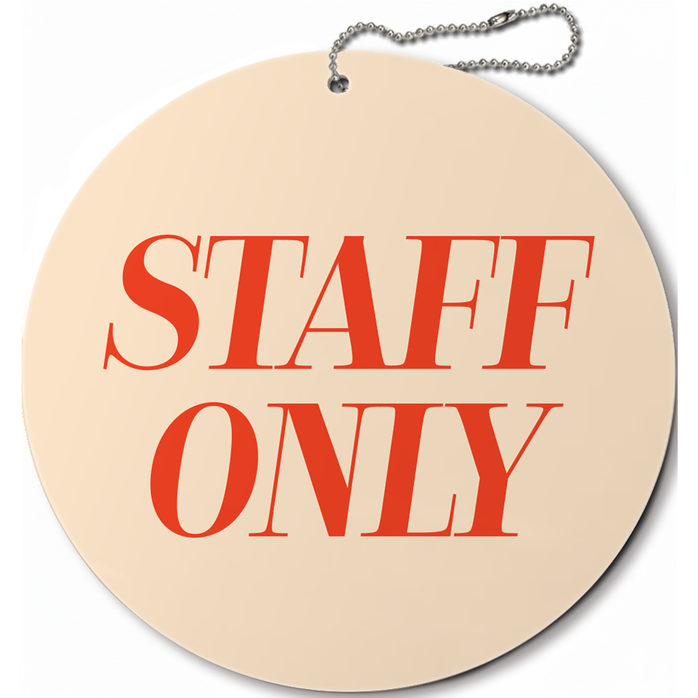 긱베어 아크릴 도어사인 오픈클로즈 영업상태 안내판 미니간판 표지판 팻말, 1개, 20 스태프 온리 12,900원