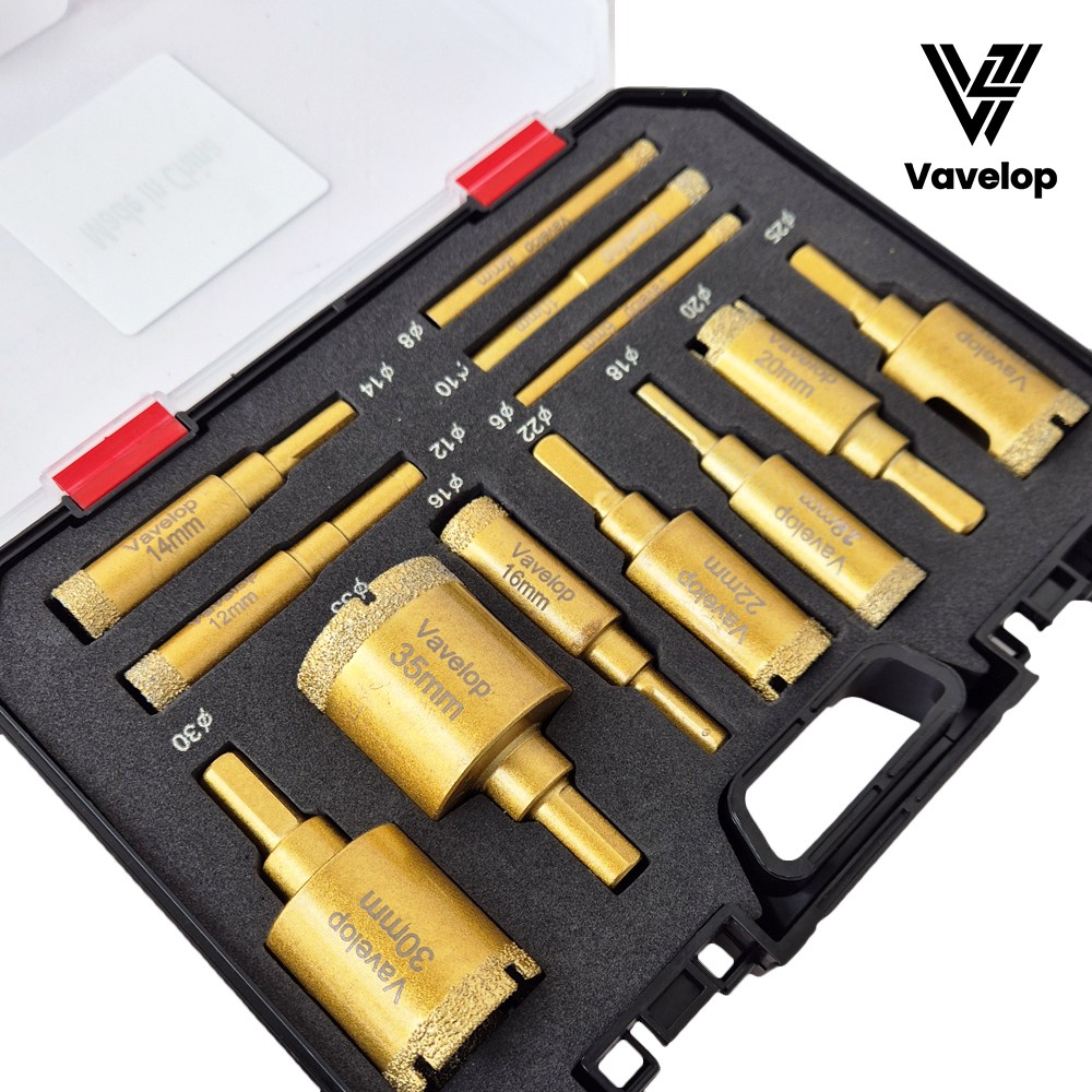 바벨롭 융착 코어 비트 다이아몬드 홀쏘 홀타공 유리 타일 도자기 싱크대 포세린 세라믹 구멍뚫기 기리 임팩용 12종 1세트 20,500원