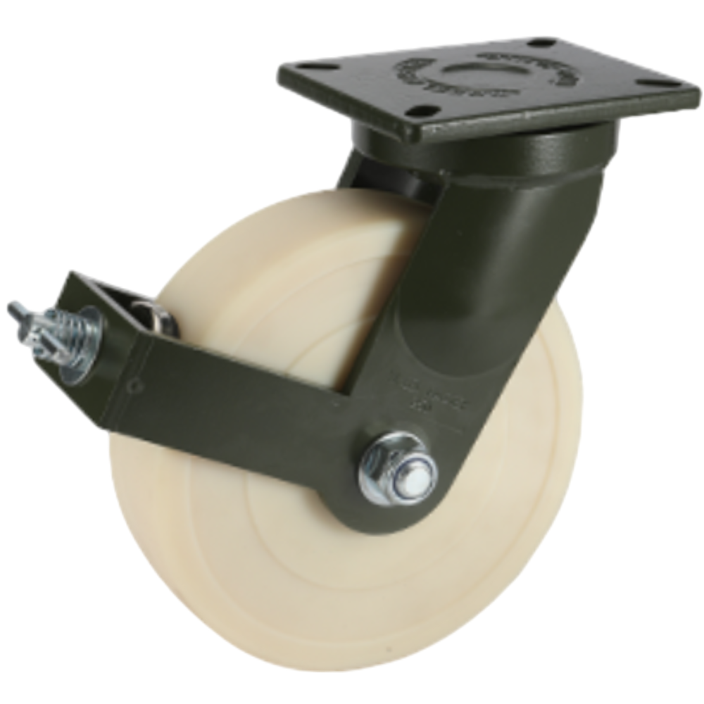 고하중캐스터 25cm(10인치) 2700kg 나일론바퀴 회전브레이크 운반차 반도체장비 설비 220,900원