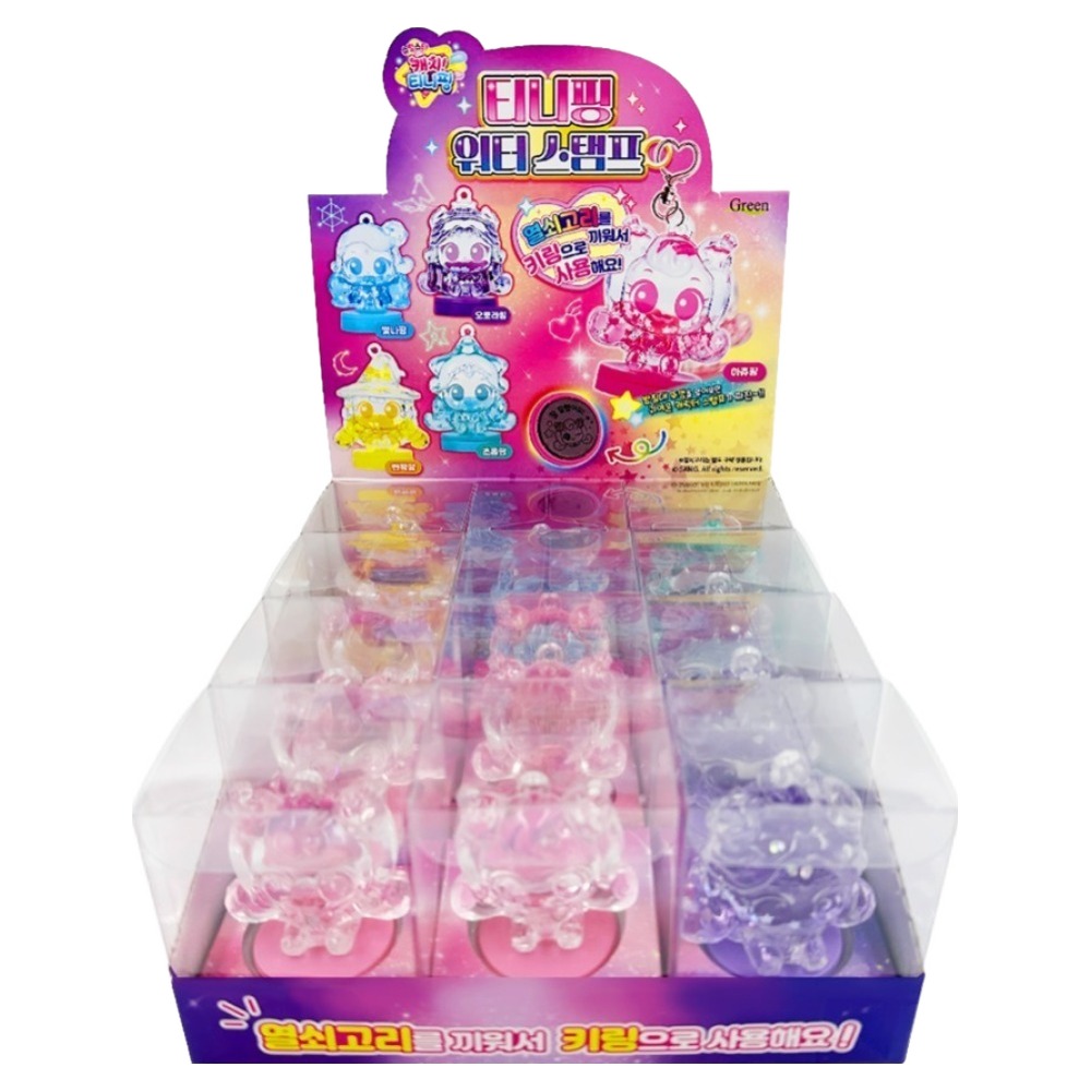 그린피앤에스 티니핑 워터 스탬프 세트, 1세트, 분홍, 초록, 파랑, 보라, 민트 90,350원