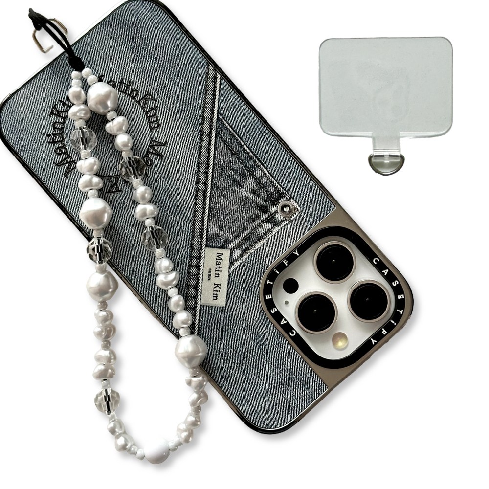 앤체인 핸드폰 진주 비즈 스트랩 4종 택 1 + 태그홀더 연결고리 세트, 1개 8,700원