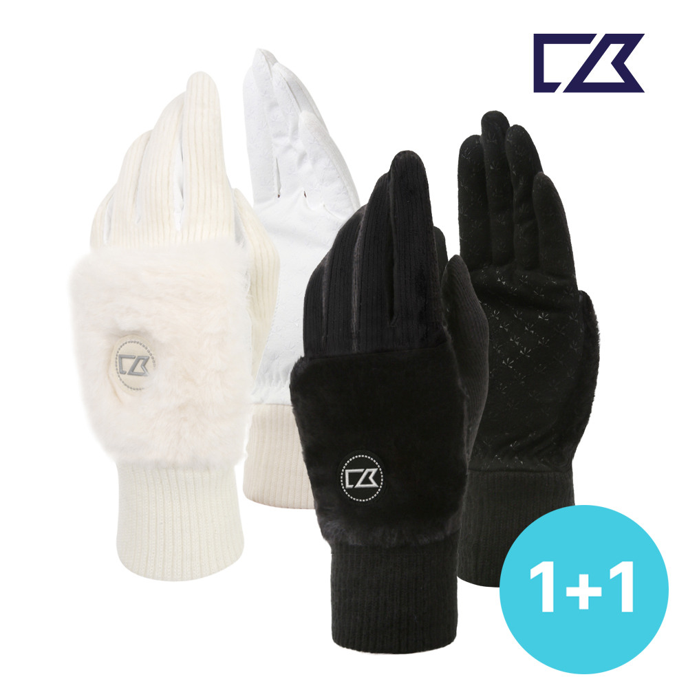 커터앤벅 /1+1  커터앤벅 여성 방한 퍼 양손 골프장갑 - CBL5WGV271 33,410원