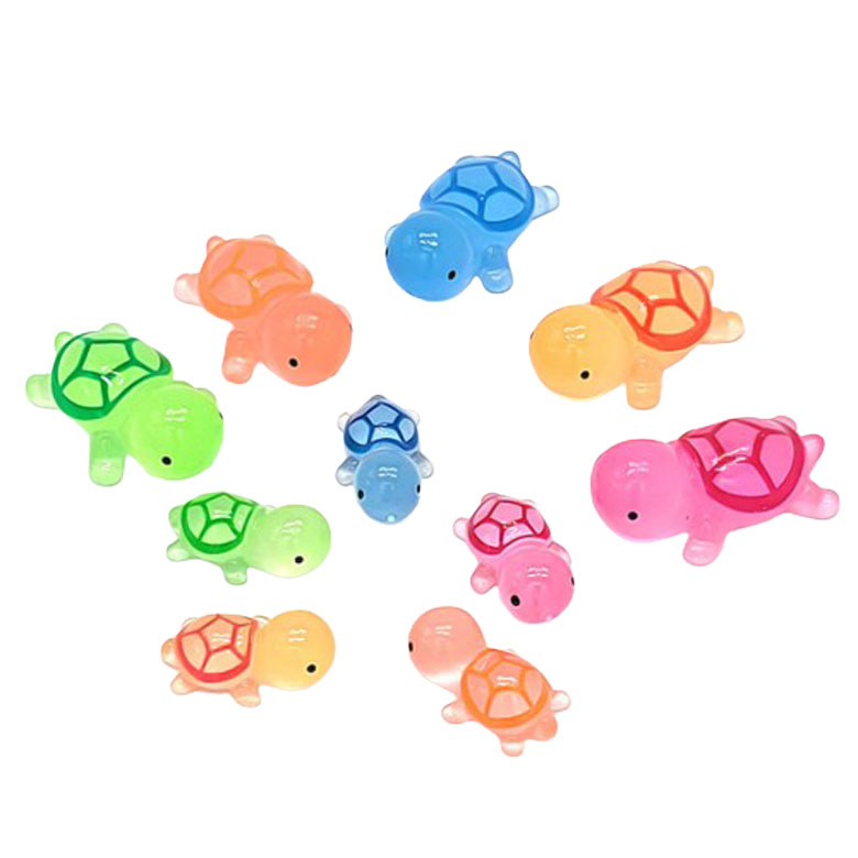 포레스 어항 테라리움 화분 꾸미기 야광 거북이가족 피규어 10종 세트, 1세트, 현재가 6,700원