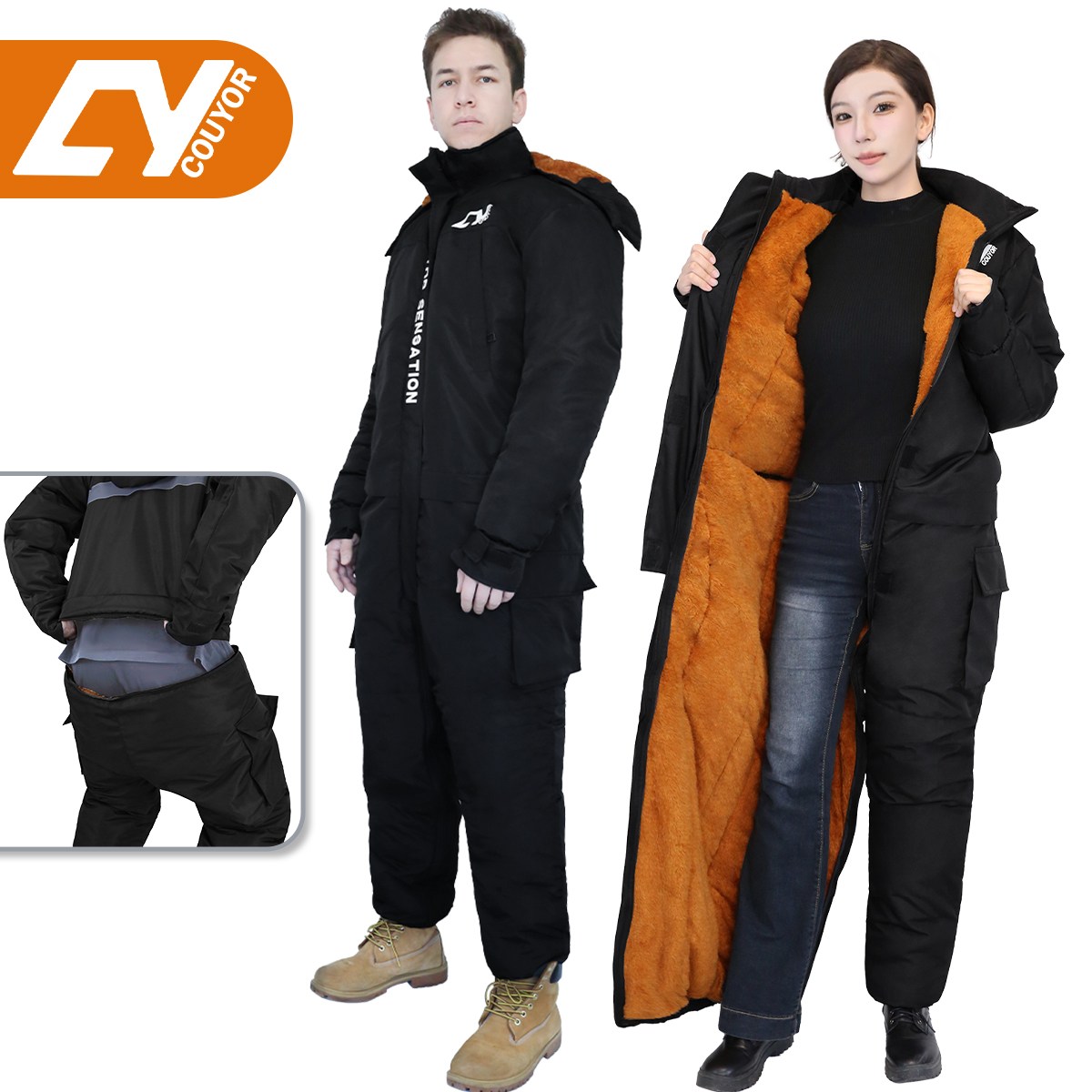 couyor 겨울 라이딩 오토바이 방한복 방한 방풍 배달 방한복 라이더 우주복 겨울 배달 우주복 기모안감 바이크 방한복 49,950원