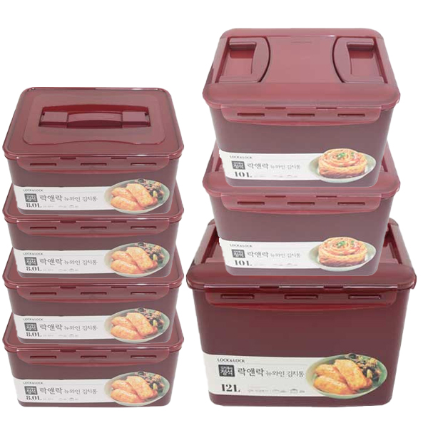 락앤락 김치통 C세트  8L + 10L + 12L (25포기)  김장 보관 밀폐용기 반찬통 배추 갓 열무 깍두기 파김치 119,000원