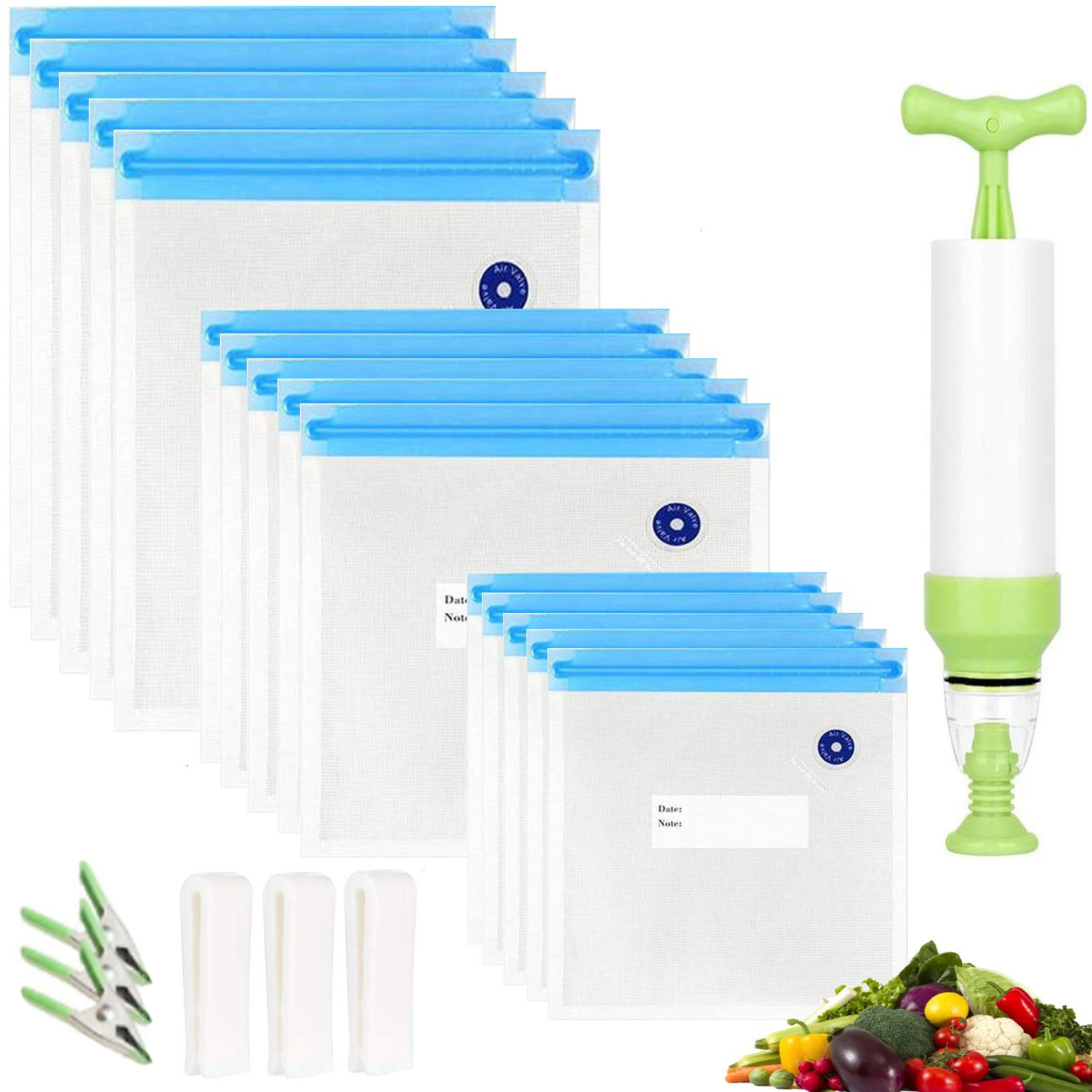 식품 진공 압축 보관팩 진공포장 밀폐 흡입 봉투 반찬 육류 해산물 냉동 보관용 진공 밀봉 비닐백 20,800원