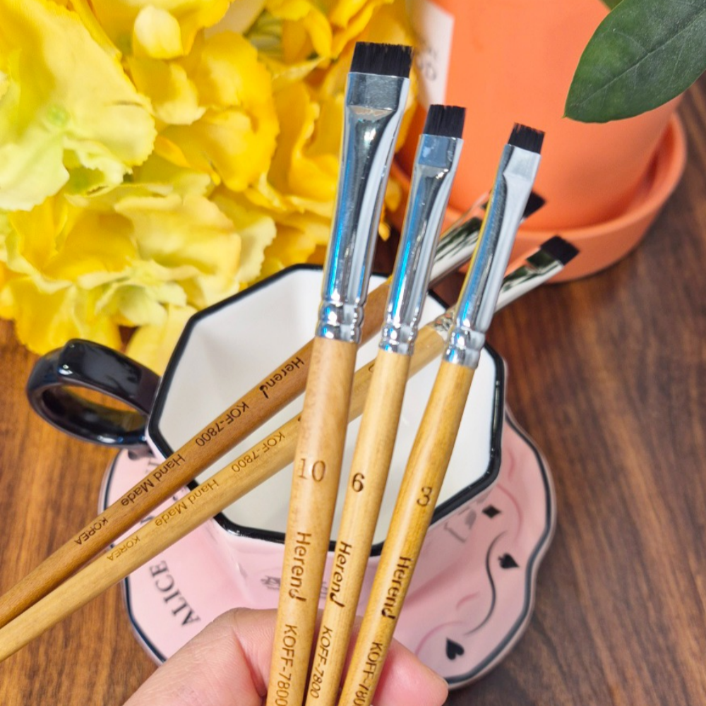 헤렌드지우개붓 KOF-7800 납작 수채화 미술용 붓 koff 7800, 1개, 미니10호 9,000원