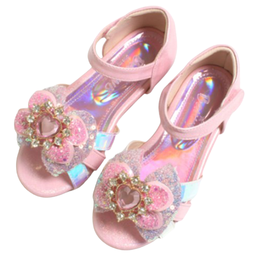 FROMBEBE 여아용 하이디 하트 큐빅 스팽글 LED 공주 샌들 29,900원