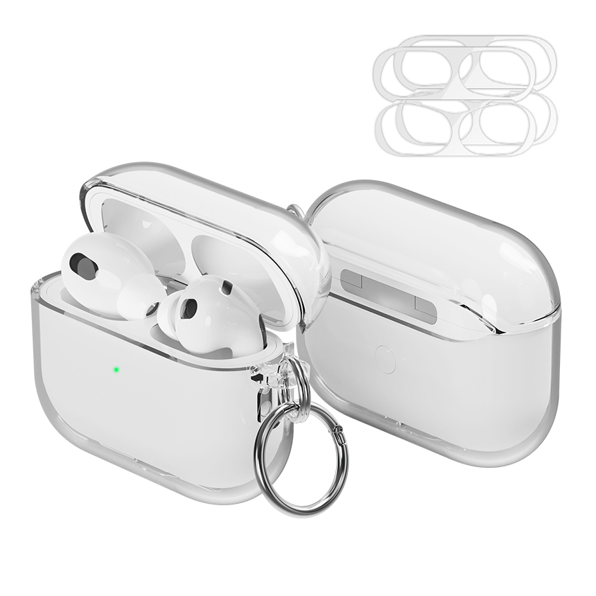 칸탐 에어팟 투명 케이스 + 철가루 방지 스티커 2p + 카라비너 세트 6,960원