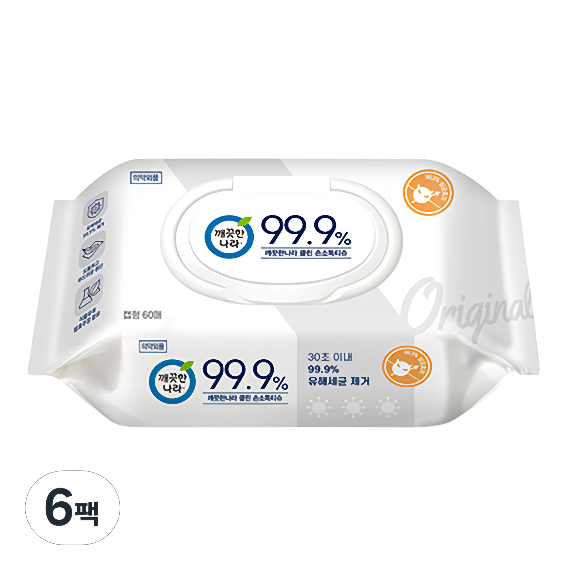 깨끗한나라 99.9 클린 손소독티슈 캡형 15,000원