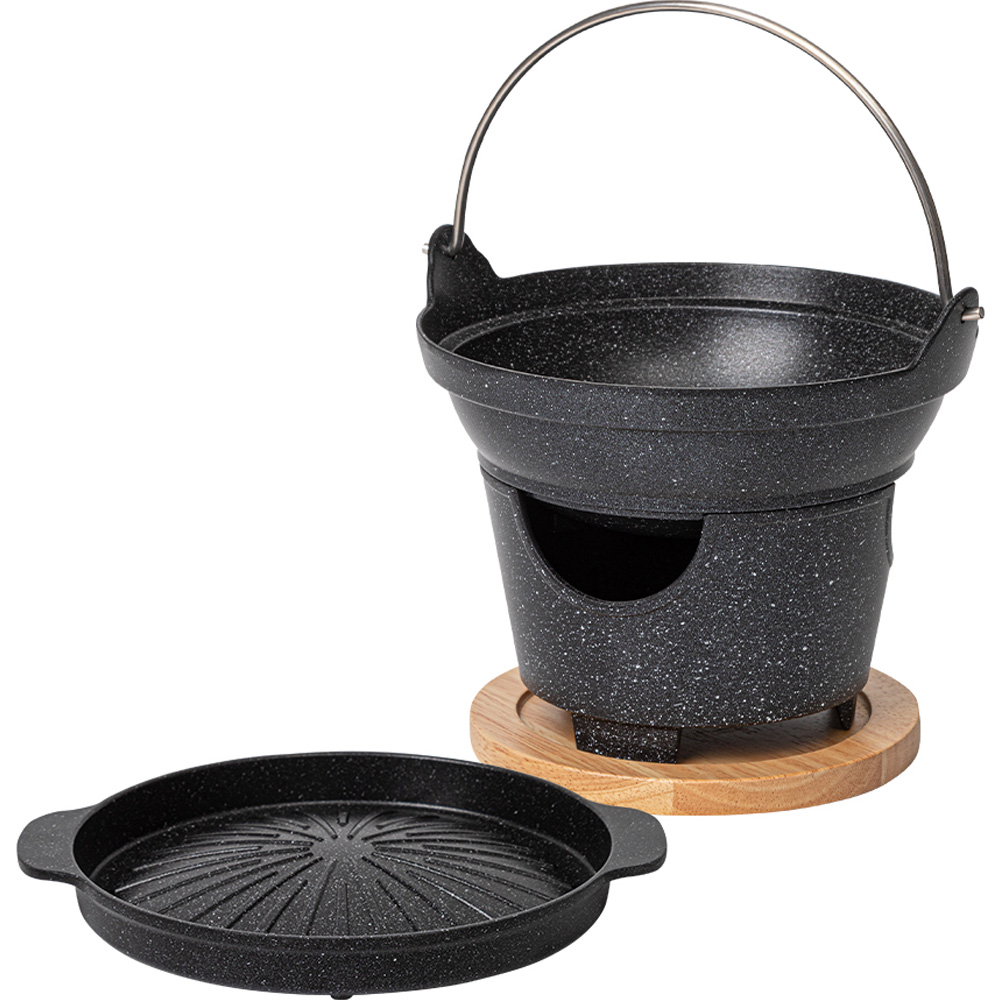 에코라믹 서빙 미니화로 + 미니불판 + 미니샤브냄비 세트 34,500원