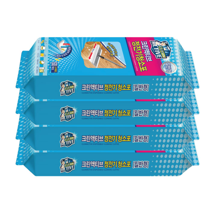 크린액티브 일회용 부직포 정전기 청소포 리필 걸레 일반형 60매입, 1개 10,900원
