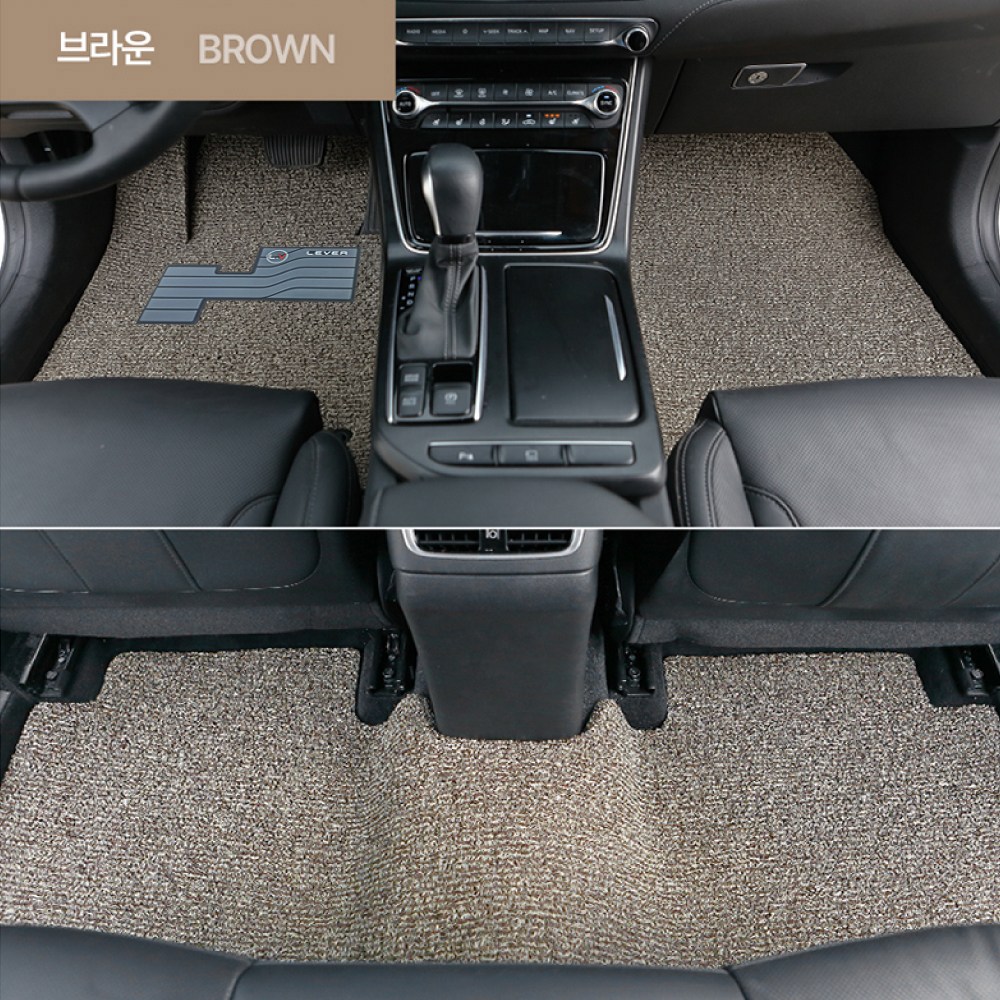 LEVER 현대 더뉴 그랜저IG (페이스리프트 포함) 2019.11~ 실리콘 발판 코일매트 1열+2열 세트, 브라운, 28 더뉴그랜저IG (2019~) HEV_엣지X 44,000원