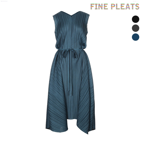 [FINE PLEATS] 피네 플리츠 뉴 리본 민소매 원피스 [3컬러] 179,100원