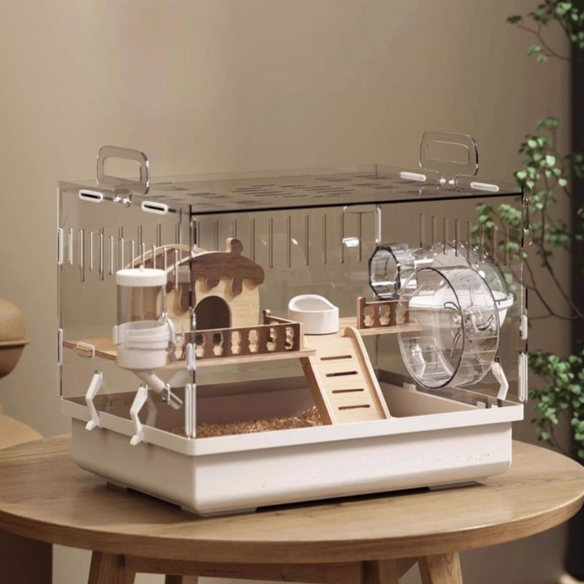 style dr 호화대형 햄스터 아크릴사육장 전신 투명 고급빌라 햄스터집 햄스터용품, 1개, 흰색 42,800원
