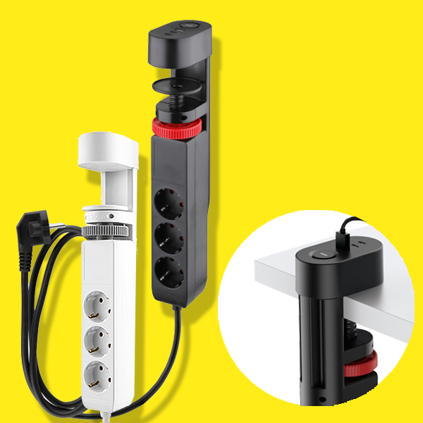 차야 프리드릴 멀티탭 3구 1.4m USB 데스크탑 책상 테이블 무타공 이동형 37,000원