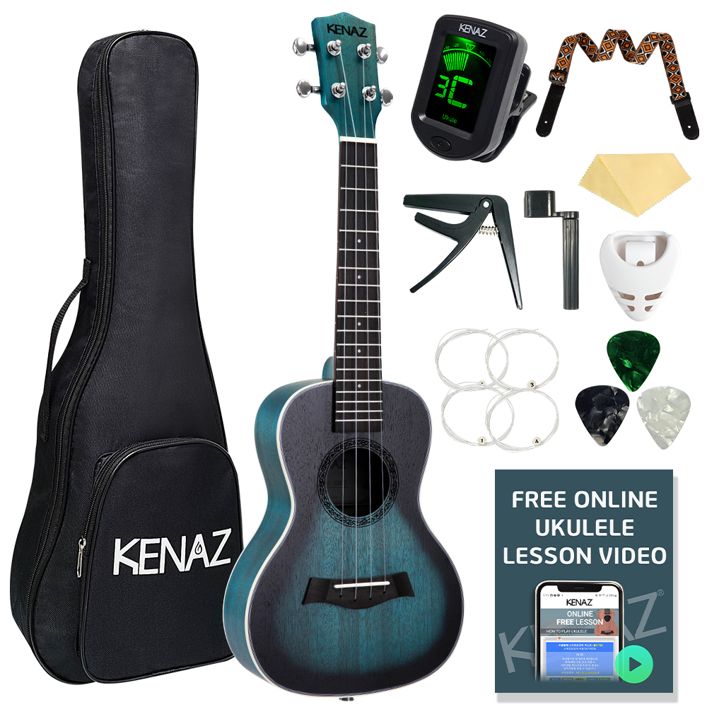 케나즈 우쿨렐레 KU75C GBL + 구성품 12종 세트, 콘서트, 1개 64,000원