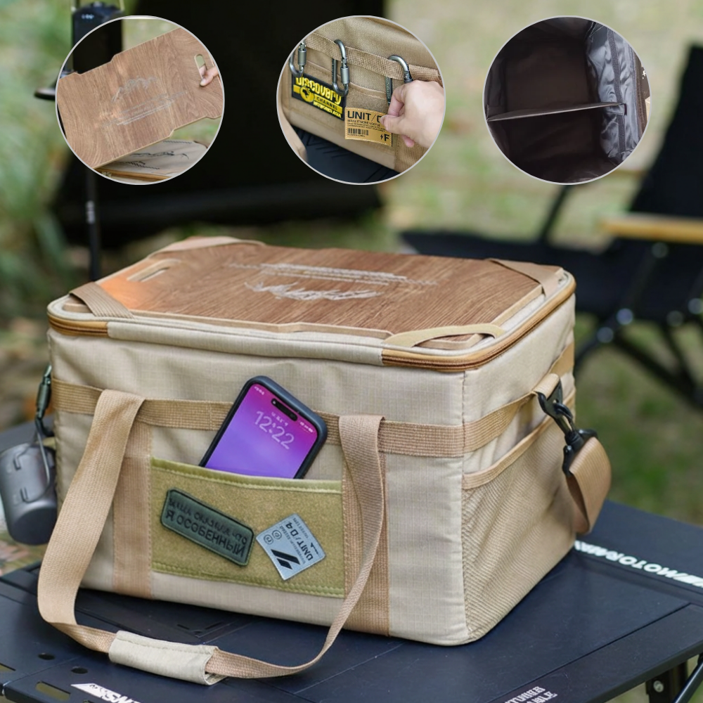 길상마켓 캠핑용 멀티 수납가방 탈부착 테이블형 방수 캠핑백 17,900원