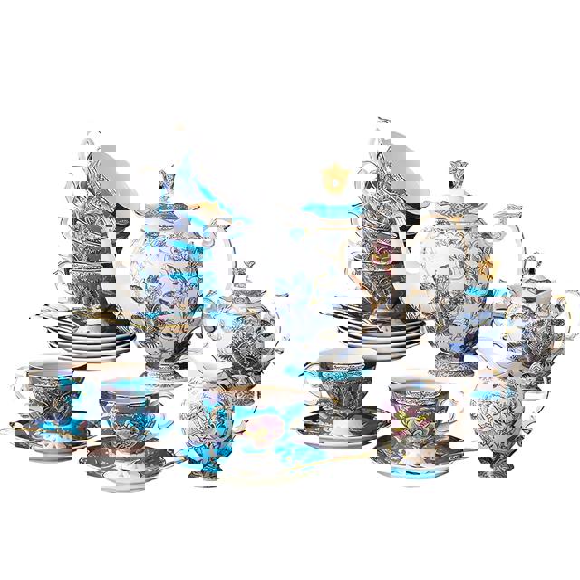 도자기 티 세트/명품 찻잔세트/ 성인용 6인용 ACMLIFE 티 세트 - 컵 블루  (Color-blue and white-21) 342,100원