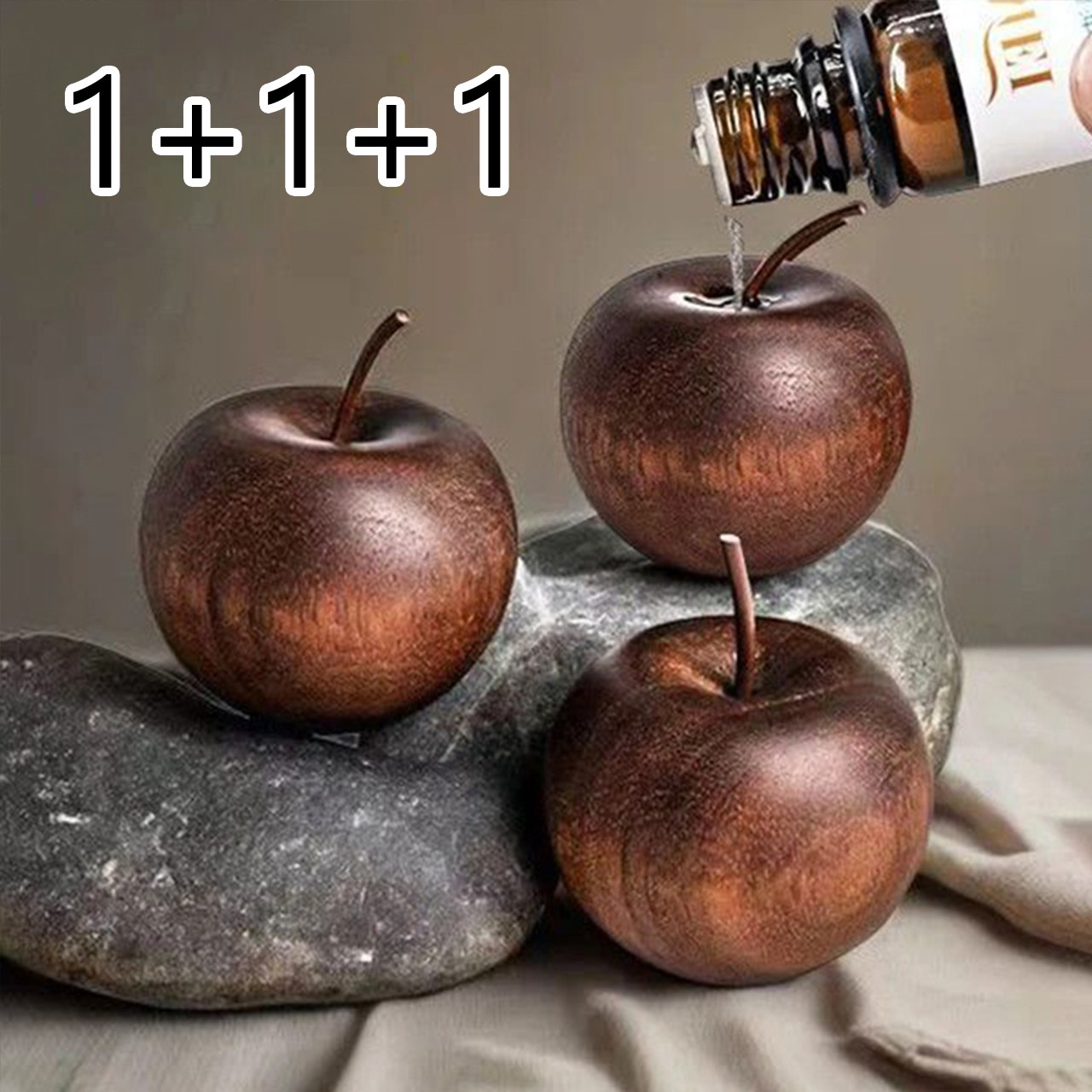 사과 모양 나무 아로마 디퓨저 천연 원목 무연소 향기 소품 XZ5178, 목제 23,800원