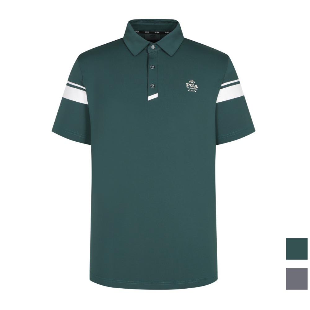 PGA 남성 스포티라인 반팔 카라티셔츠 PGMTS51304 42,000원