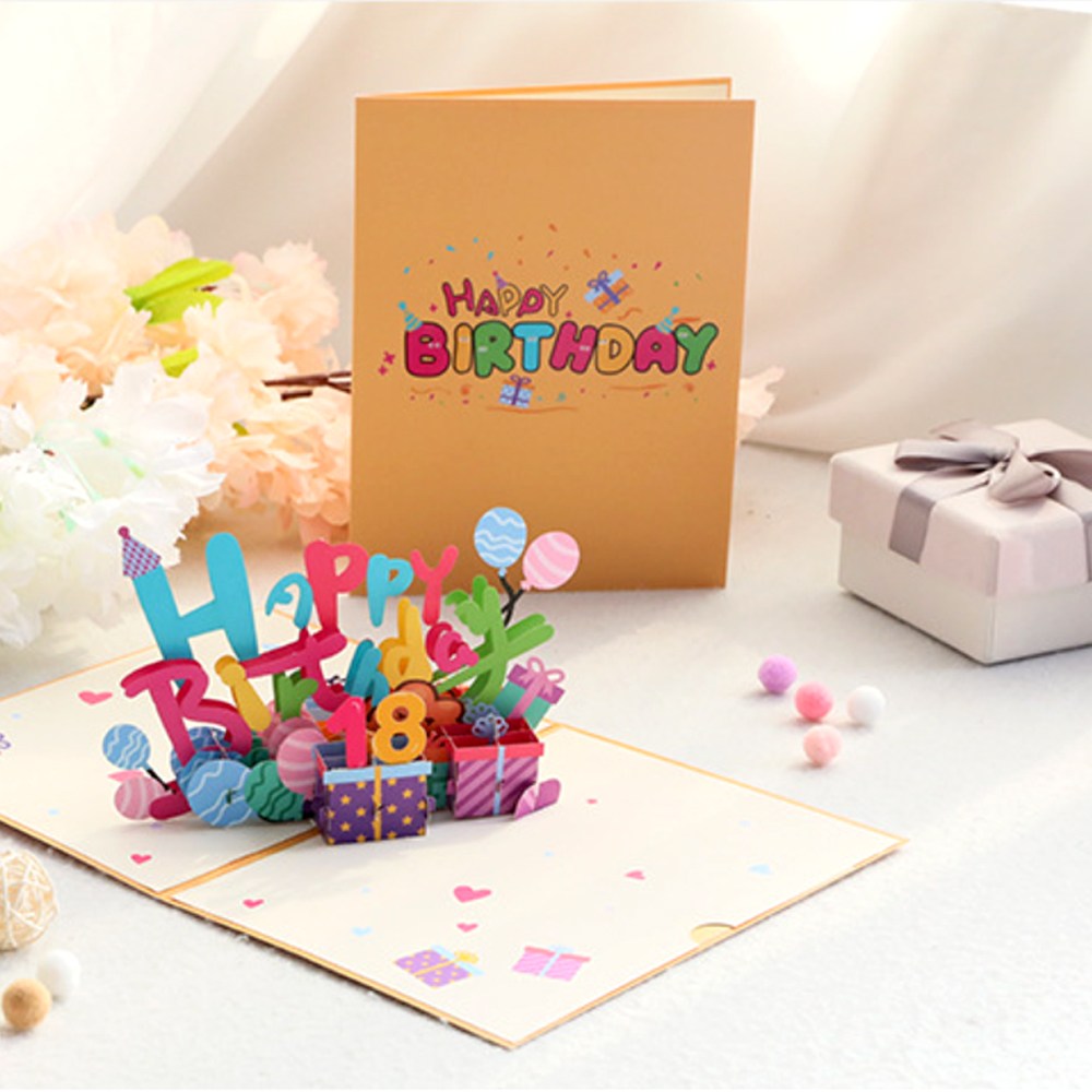 알파벳샵 3D 입체 생일 축하 DIY 팝업 카드, 추카추카 생일카드 9,340원