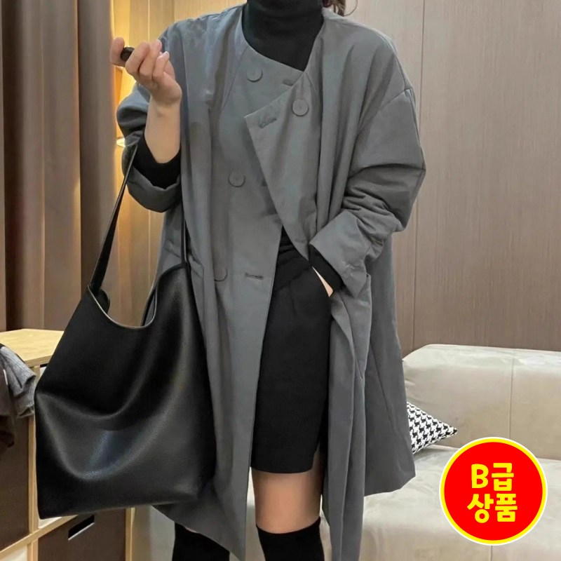 퀸앤조이 미녀77 아모린 노카라 얇은 패딩 하프 코트(B급상품) 18,800원