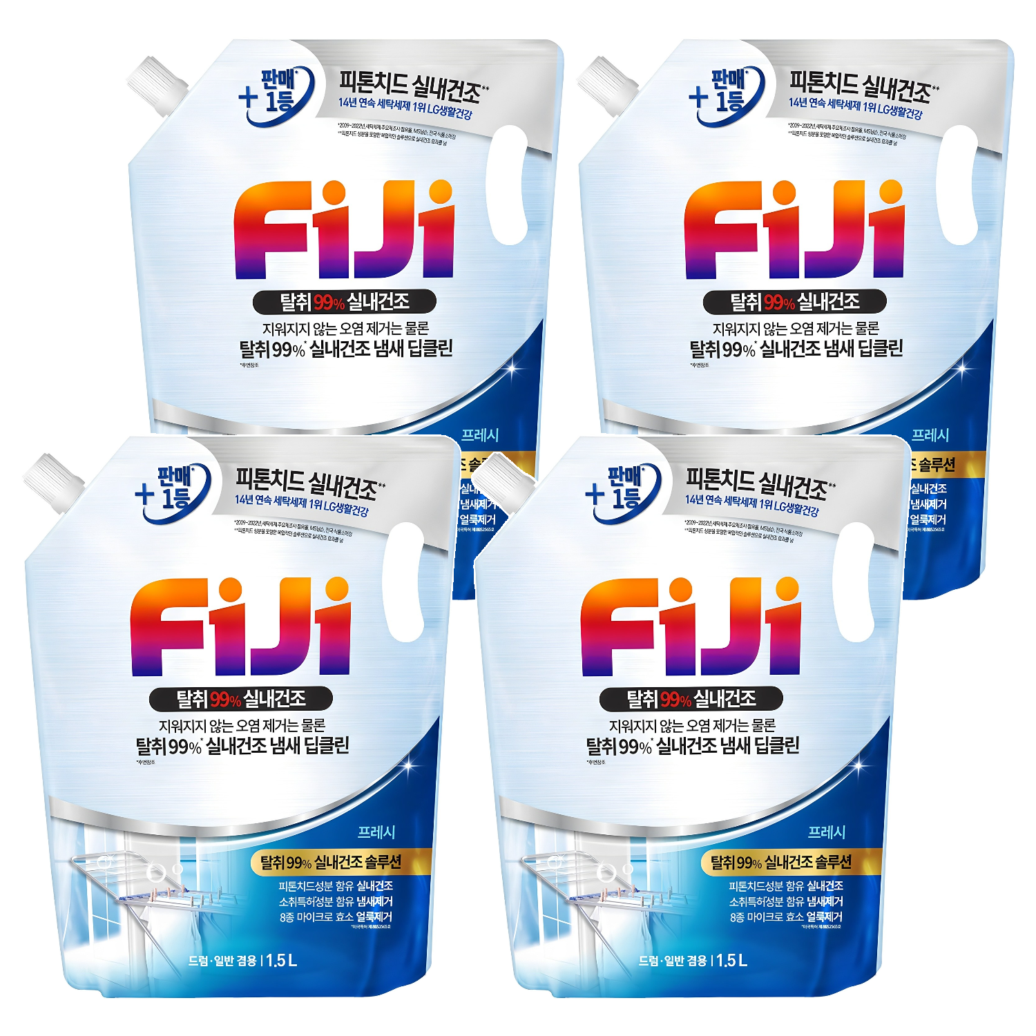 피지 탈취99 실내건조 프레시 일반드럼겸용 액상세제 리필 28,000원