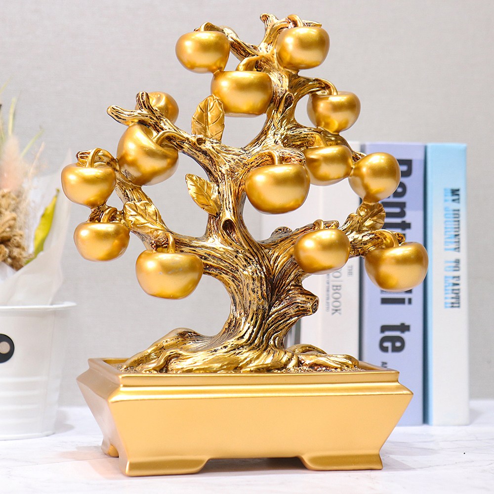 골드디자인 돈 들어오는 황금 사과나무 장식품 풍수 집들이 개업 축하 선물 54,500원