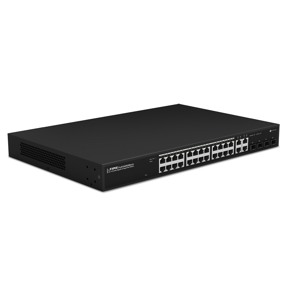 아이피타임, PoE24000mesh 24포트 PoE지원허브 4포트 기가비트 490,000원