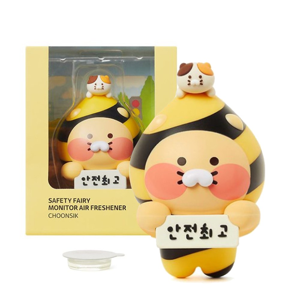 카카오프렌즈 안전요정 차량용 모니터 방향제 춘식이 라이언, 1개, 파우더리그린플로랄(춘식) 19,000원