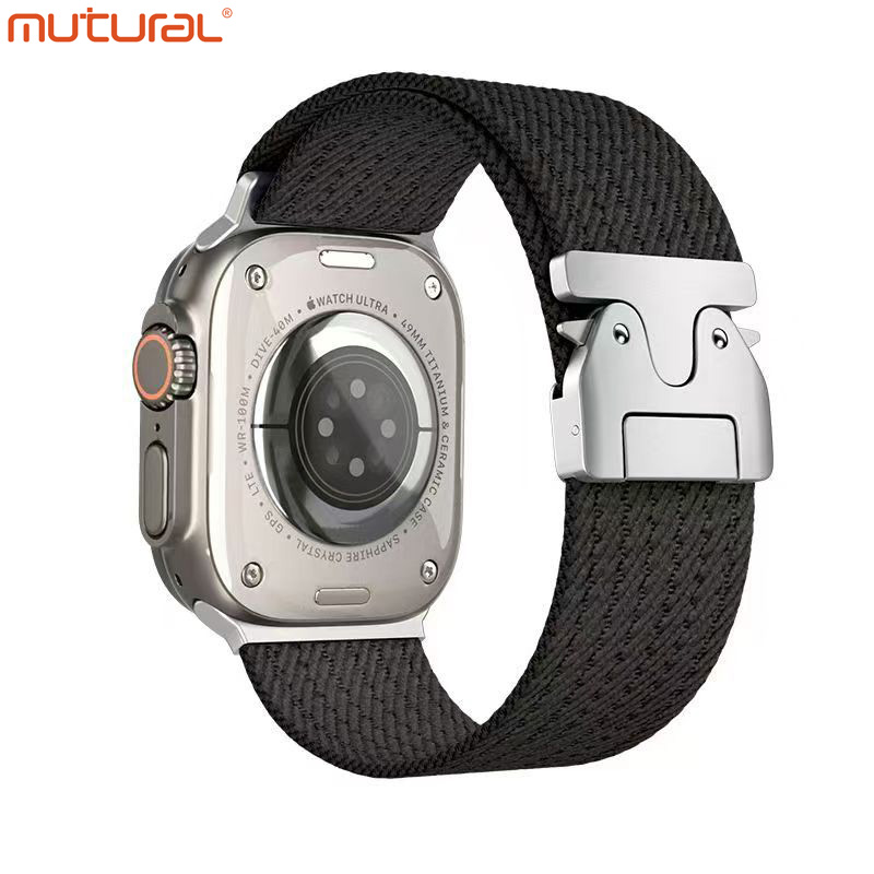 Mutural 애플워치 나일론 스트랩 브레이드 루프, 1개, 블랙 25,000원