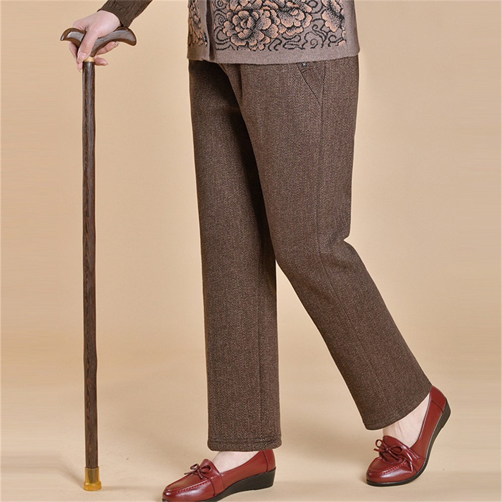 Vezri 할머니 바지 봄가을용 편안한 캐주얼 밴딩 팬츠, 현재가 21,410원