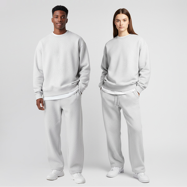 리얼슬로우 남녀공용 오버핏 맨투맨+와이드팬츠 세트 44,800원