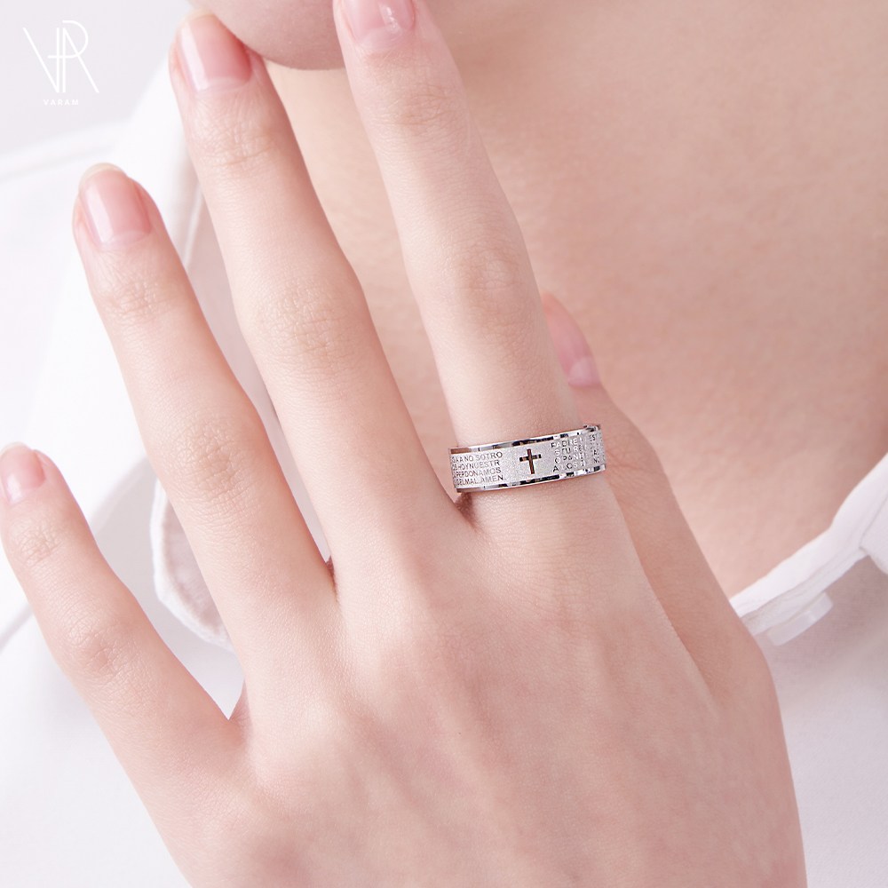 VARAM 써지컬316L스틸 6mm 레터링 주기도문 성경 교회반지 12,900원