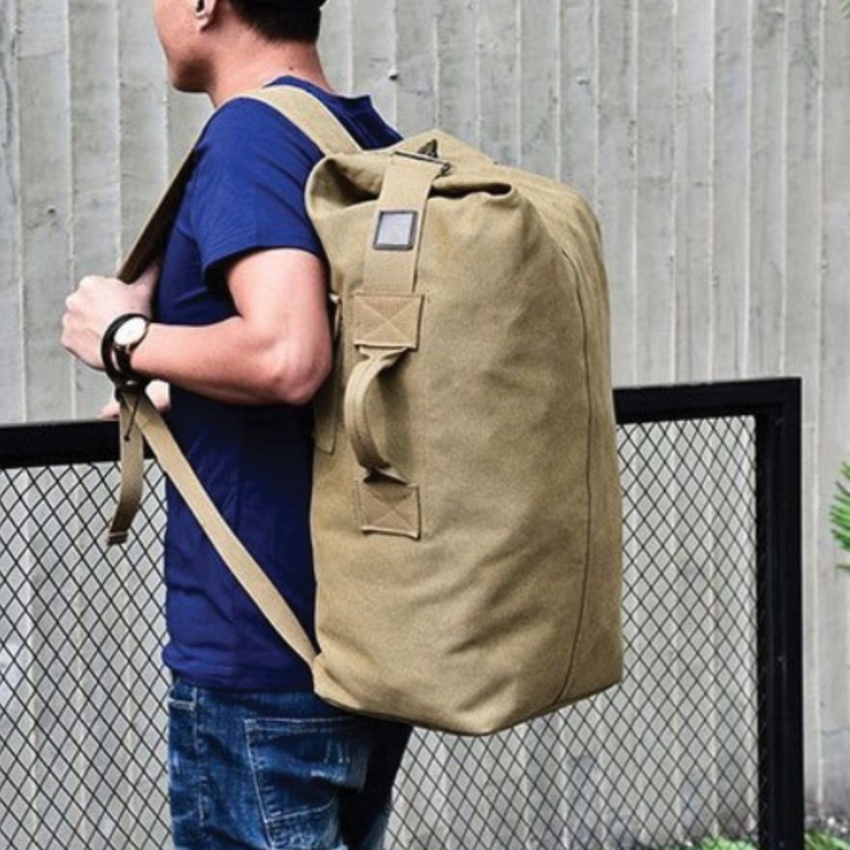 패션가방 빅사이즈 큰 밀리터리 캔버스 백팩 창고 여우 가방 배낭 여행용 74,400원