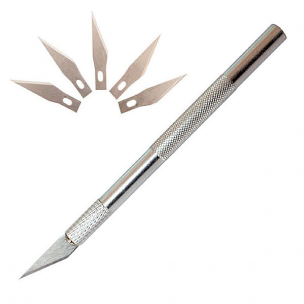 다목적 아트나이프/디자인커터칼(칼날6개포함), 단일색상, 1개 1,800원