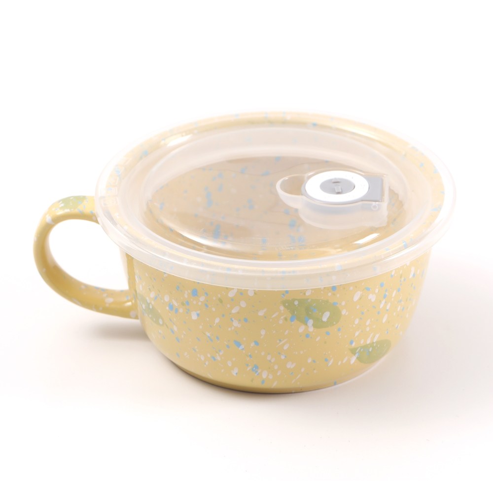 리빙스테이션 폴마르켄 도자기 밀폐 라면그릇 600ml, 1개, 옐로우 10,800원